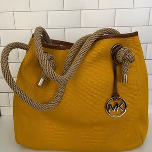 Michael Kors Marina Large Canvas Bag in Sun